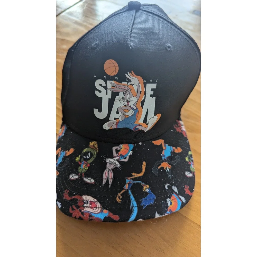 Space Jam A‎ New Legacy Youth Snapback Hat Black Tune Squad Bugs Bunny Marvin